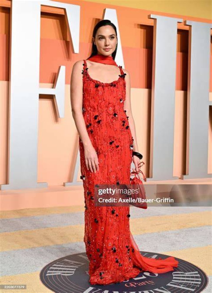 Gal Gadot Vanity Fair Oscar Party, Arrivals, Los Angeles, USA - 04 Mar 2018 WEARING ARMANI PRIVE