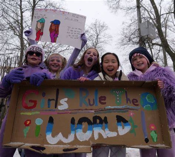 Girls March At The LA Rally