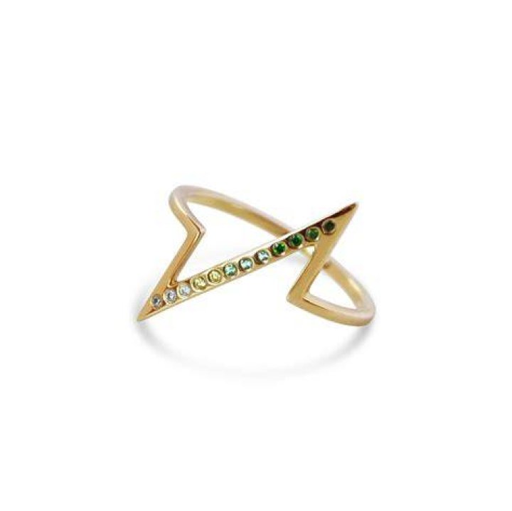 Glamrocks Breakline Ring in Gold, $280