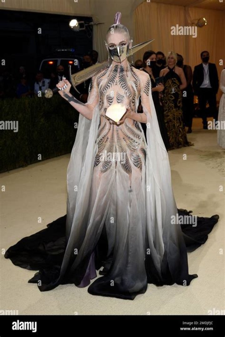 Grimes attends The Metropolitan Museum of Art's Costume Institute benefit gala celebrating the opening of the "In America: A Lexicon of Fashion" exhibition, in New York 2021 MET Museum Costume Institute Benefit Gala, New York, United States - 13 Sep 2021