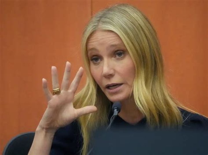Gwyneth Paltrow testifies during her trial, in Park City, Utah. Paltrow is accused in a lawsuit of crashing into a skier during a 2016 family ski vacation, leaving him with brain damage and four broken ribs Gwyneth Paltrow Skiing Lawsuit, Park City, United States - 22 Mar 2023