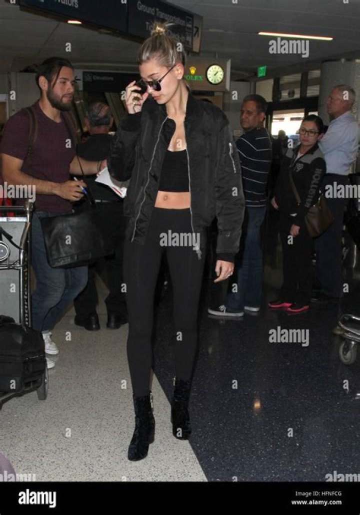 Hailey Baldwin At LAX International Airport