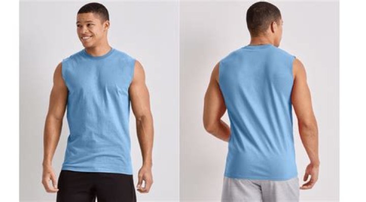 Hanes blue neon workout top