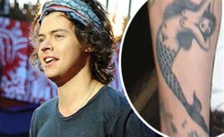 harry styles mermaid tattoo