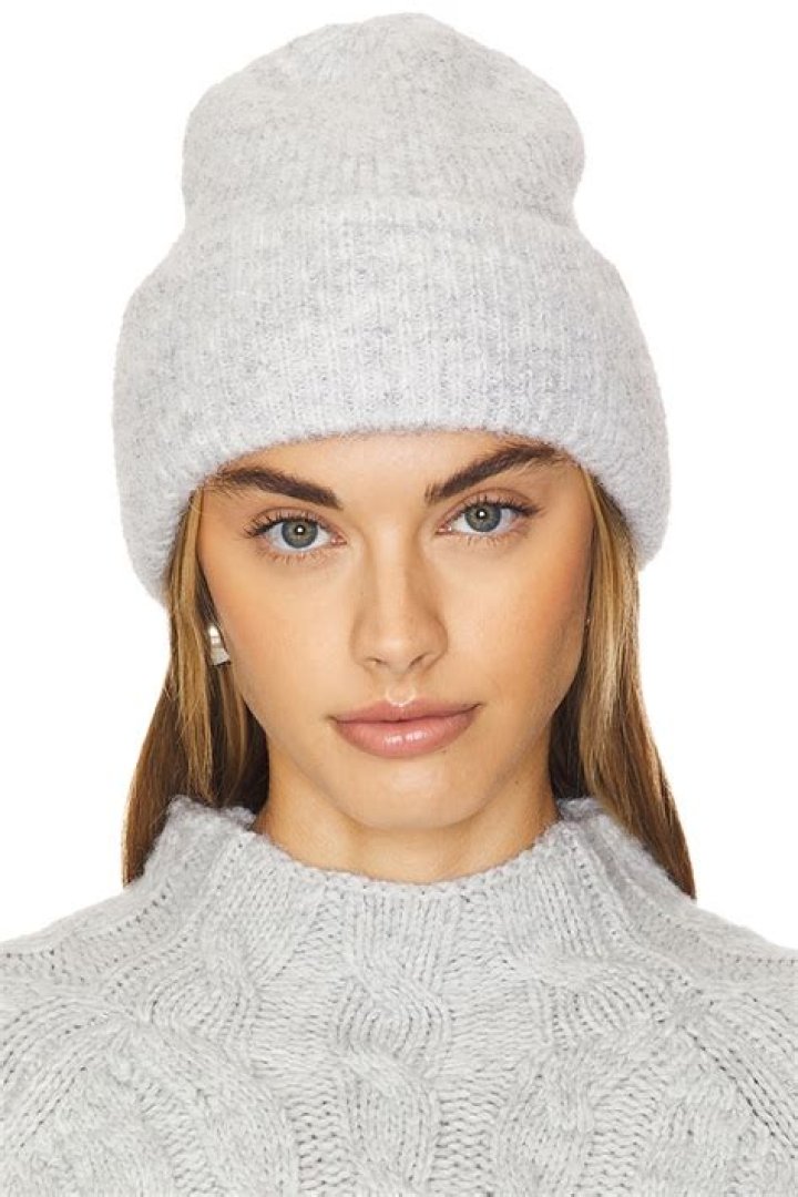Hat Attack Silver Stud Beanie, Black, $78