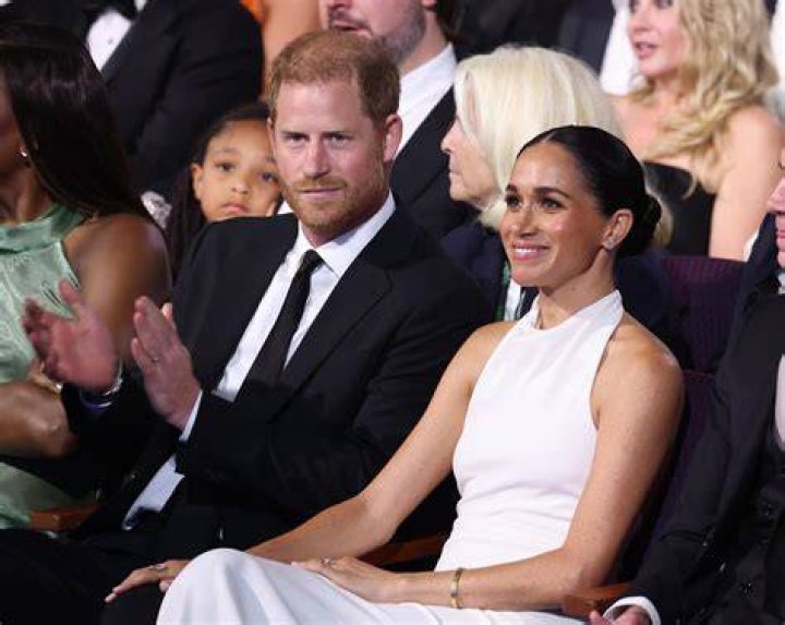 HOLLYWOOD, CALIFORNIA - JULY 11: Prince Harry, Duke of Sussex accepts the Pat Tillman Award onstage during the 2024 ESPY Awards at Dolby Theatre on July 11, 2024 in Hollywood, California. (Photo by Frazer Harrison/Getty Images)