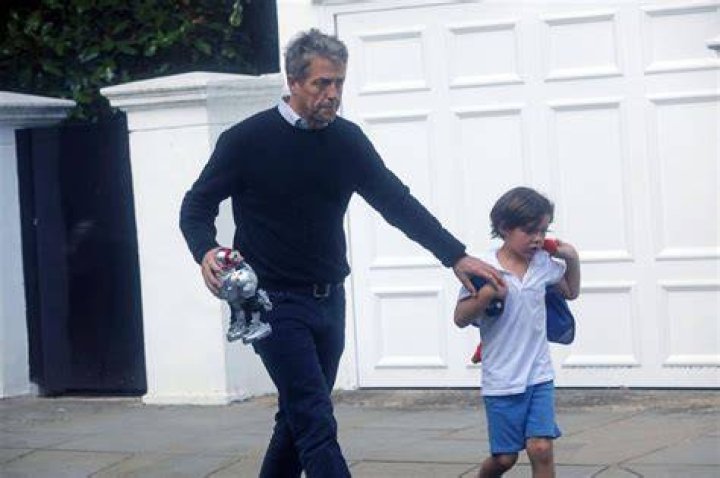 Hugh Grant with son John