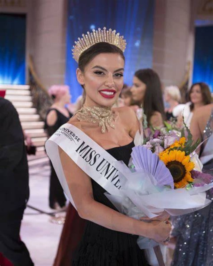 Ina Dajci, Miss Universe Albania 2021 competes on stage in her evening gown of choice during the MISS UNIVERSE&reg; Preliminary Competition at the Universe Arena in Eilat, Israel on December 10, 2021. Tune in to the LIVE telecast on FOX and Telemundo on Sunday, December 12 at 7:00 PM ET to see who will become the next Miss Universe.