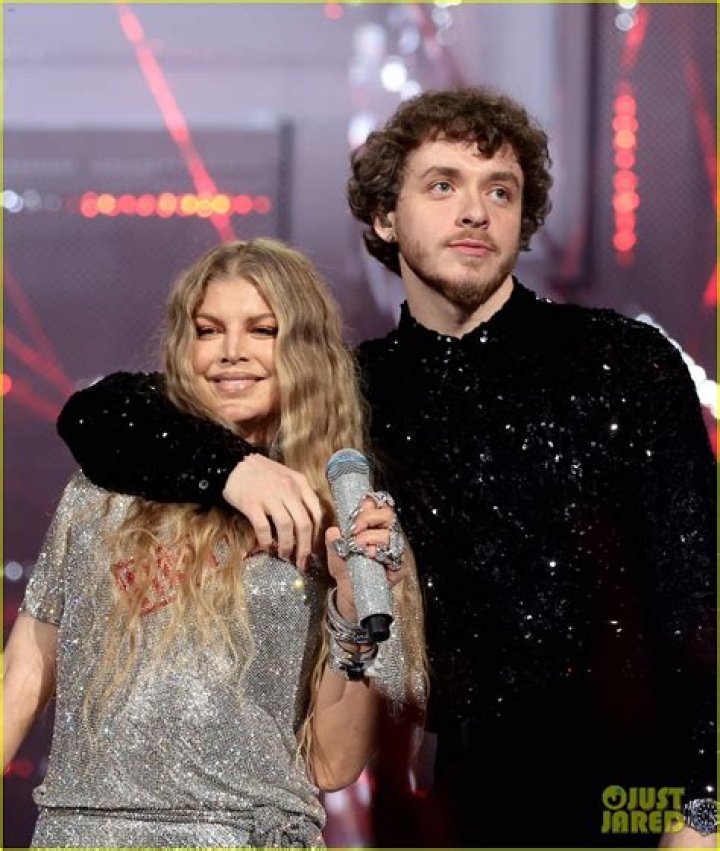 Jack Harlow, background, and Fergie perform "First Class" at the MTV Video Music Awards at the Prudential Center, in Newark, N.J2022 MTV Video Music Awards - Show, Newark, United States - 28 Aug 2022