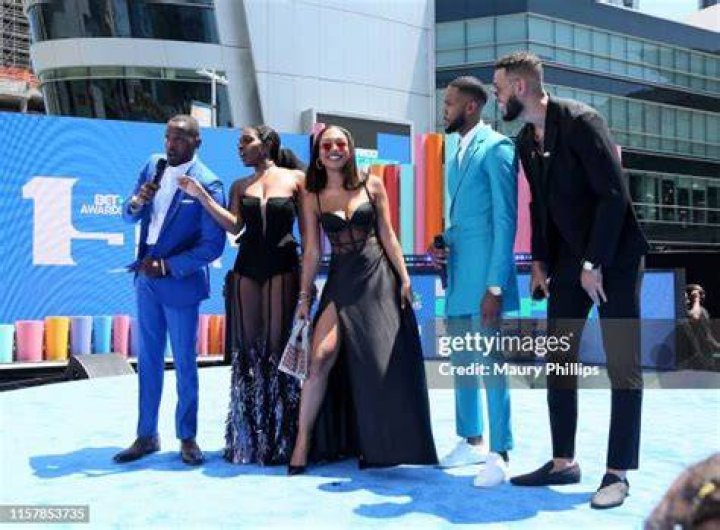 Jackie Long, Karen Obilom and Sarunas Jackson from BET's "Games People Play" poses for a portrait at PMC Studios on April 22, 2019 in Los Angeles, California.