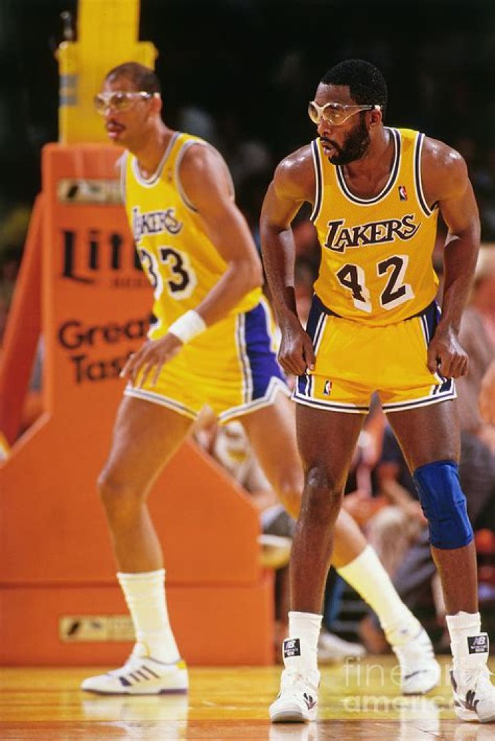 James Worthy, Kareem Abdul-Jabbar, A.C. Green and Robert Horry (left to right)