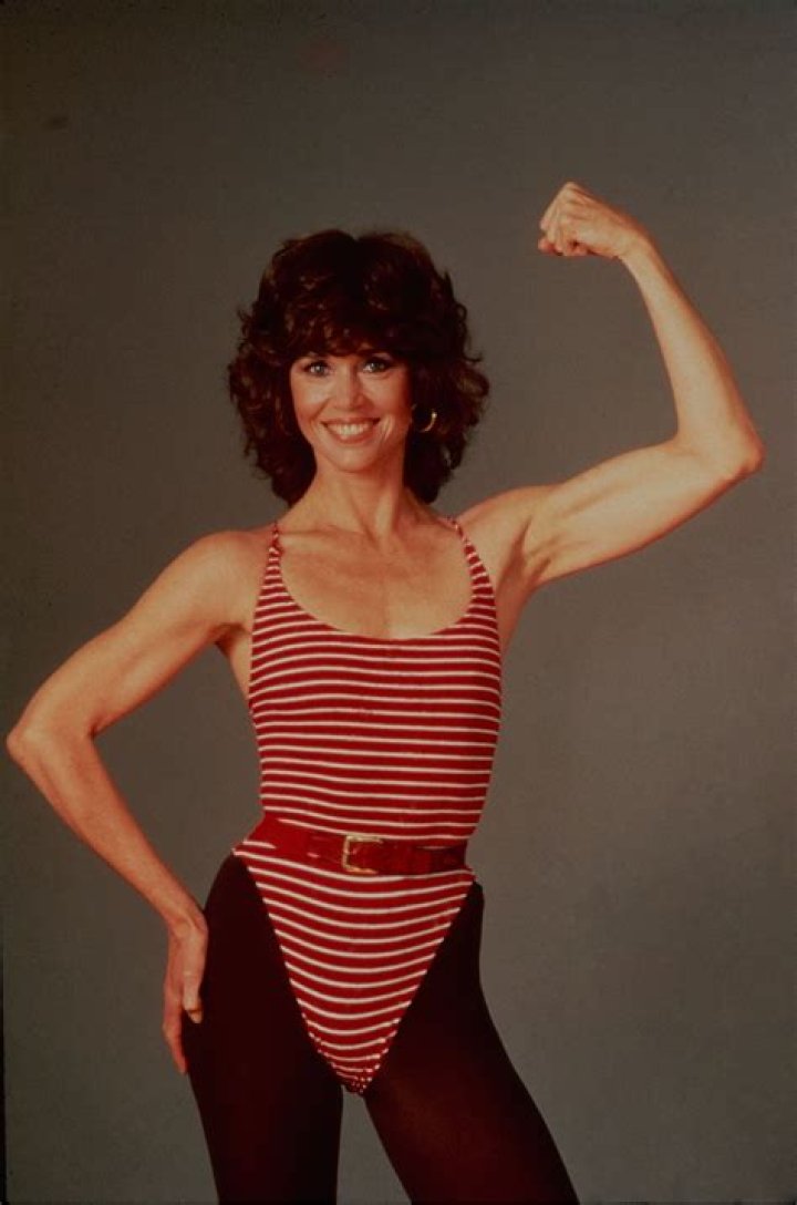Jane Fonda posing with her hand on her hip