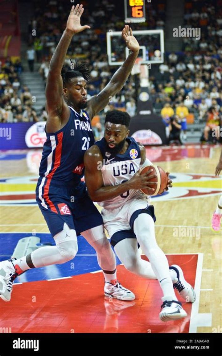 Jaylen Brown (USA) - Basketball : FIBA Basketball World Cup China 2019 Group E match between United States 93-92 Turkey at Shanghai Oriental Sports Center USA v Turkey, FIBA Basketball World Cup, Shanghai, China - 03 Sep 2019