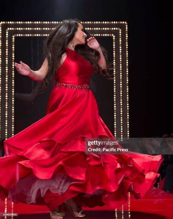 Jazz Jennings walks the runway in the Red Dress Collection 2017 show during Fashion Week, in New York NYFW Fall/Winter 2017 - Red Dress Collection - Runway, New York, USA - 9 Feb 2017