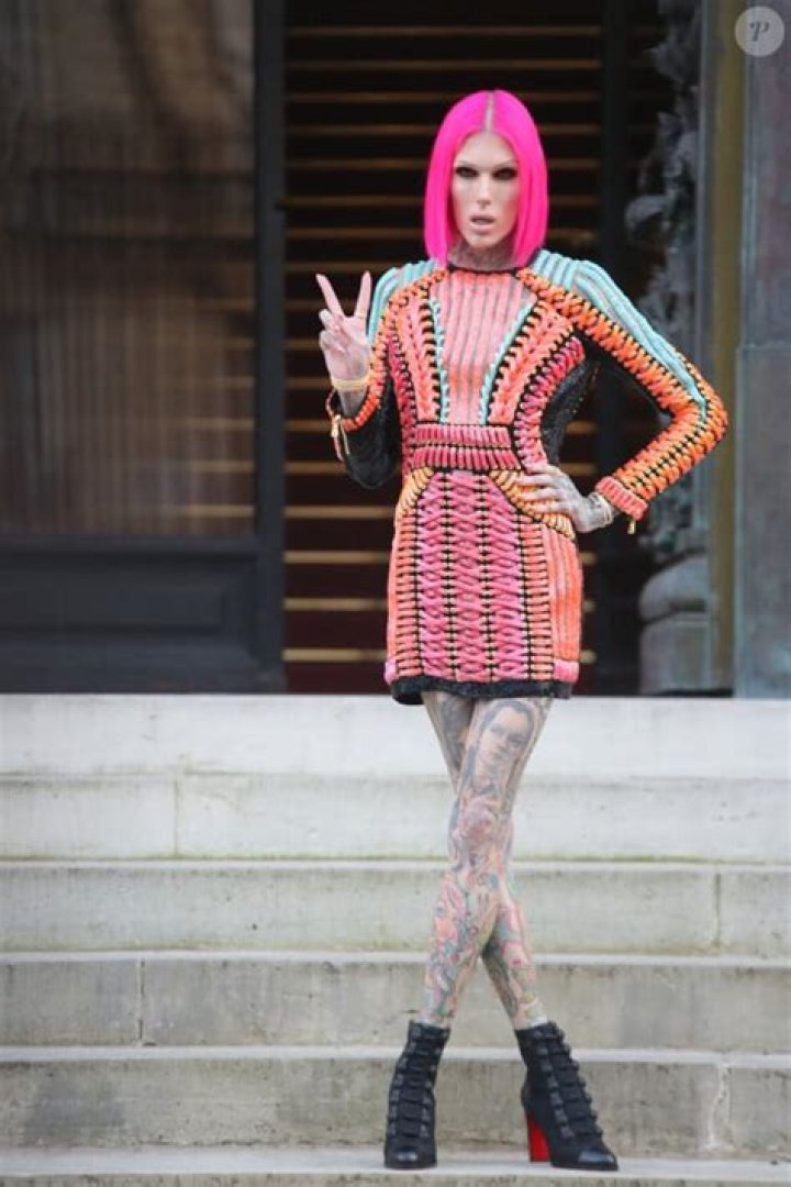 Jeffree Star Balmain Homme show, Front Row, Autumn Winter 2017, Paris Fashion Week Men's, France - 21 Jan 2017