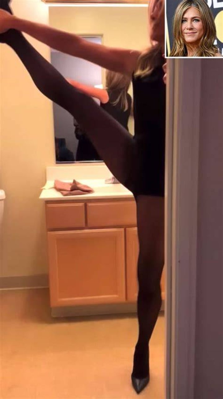 Jennifer Aniston Stretching