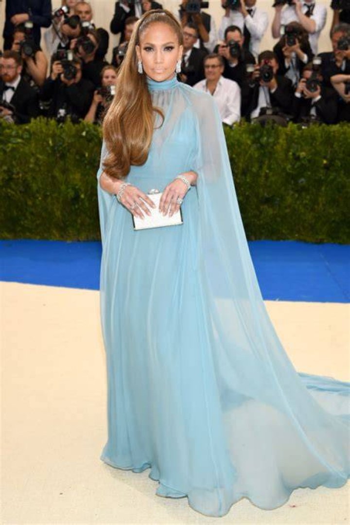 Jennifer Lopez In Blue Dress With Ben Affleck