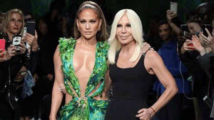 Jennifer Lopez Poses With Donatella Versace