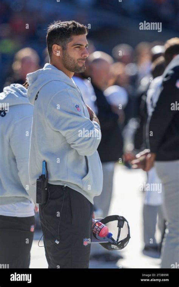 Jimmy Garoppolo At Warm Ups