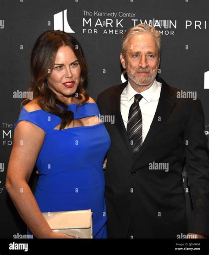 Jon Stewart, Tracey McShane. Jon Stewart, left, with his wife Tracey McShane arrive at the Kennedy Center for the Performing Arts for the 22nd Annual Mark Twain Prize for American Humor presented to Dave Chappelle, in Washington, D.C 22nd Annual Mark Twain Prize for American Humor to Dave Chappelle - Arrivals, Washington, USA - 27 Oct 2019
