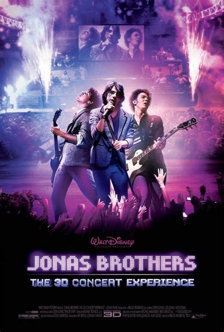 JONAS BROTHERS: THE 3D CONCERT EXPERIENCE, from left: Joe Jonas, Nick Jonas, Kevin Jonas, 2009. &copy;Walt Disney Co./Courtesy Everett Collection