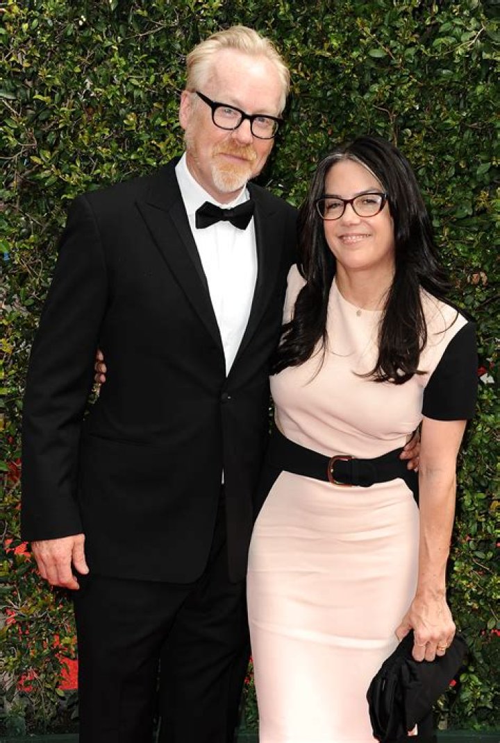 Julia Savage, left, and Adam Savage arrive at night two of the Television Academy's 2016 Creative Arts Emmy Awards at the Microsoft Theater on in Los Angeles Television Academy's 2016 Creative Arts Emmy Awards - Arrivals - Night Two, Los Angeles, USA