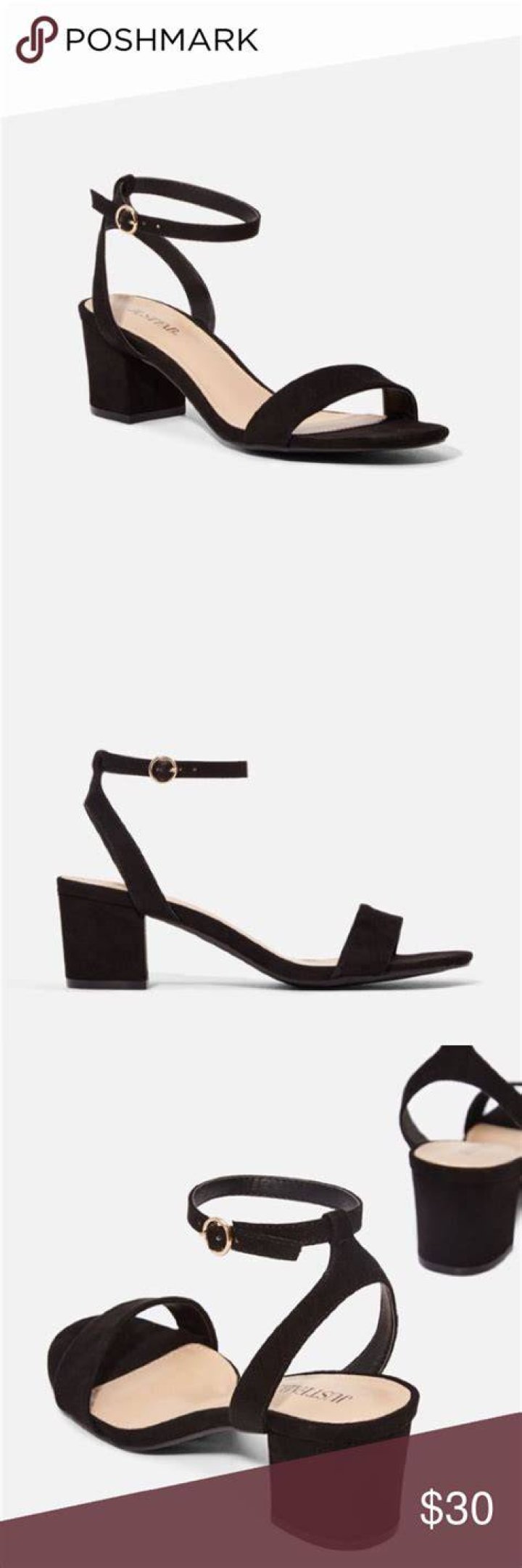 Just Fab Valerie Block Heel Buckle Bootie