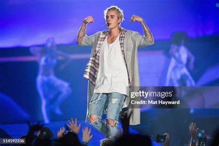 Justin Bieber performs on The Purpose Tour at the Allstate Arena, in Rosemont, IL Justin Bieber in Concert - , IL, Rosemont, USA