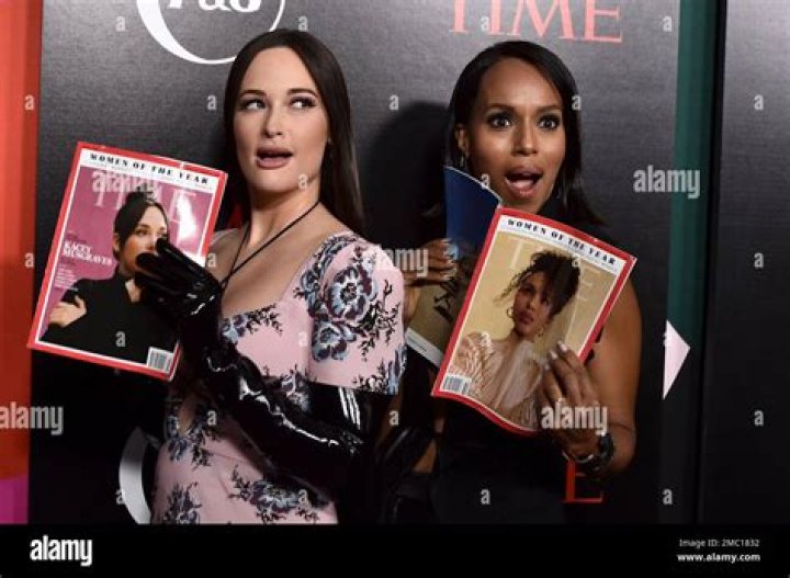 Kacey Musgraves, left, and Kerry Washington arrive at the Time Women of the Year Gala, at Spago in Beverly Hills, Calif Time Women of the Year, Beverly Hills, United States - 08 Mar 2022