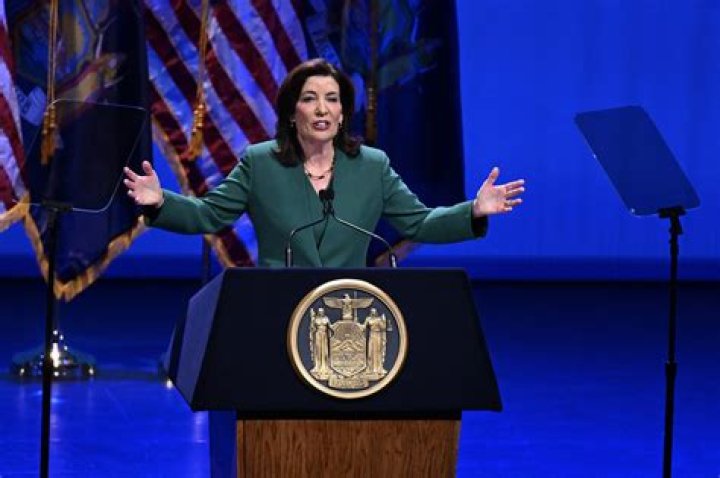 Kathy Hochul at the Empowering Women&rsquo;s March