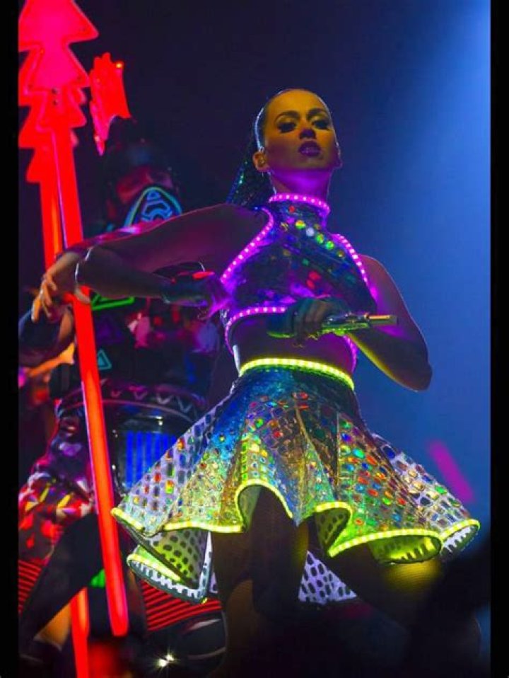 Katy Perry In A Neon Green Dress