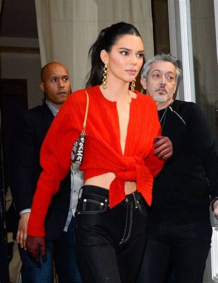 Kendall Jenner In A Crop Top & Skirt