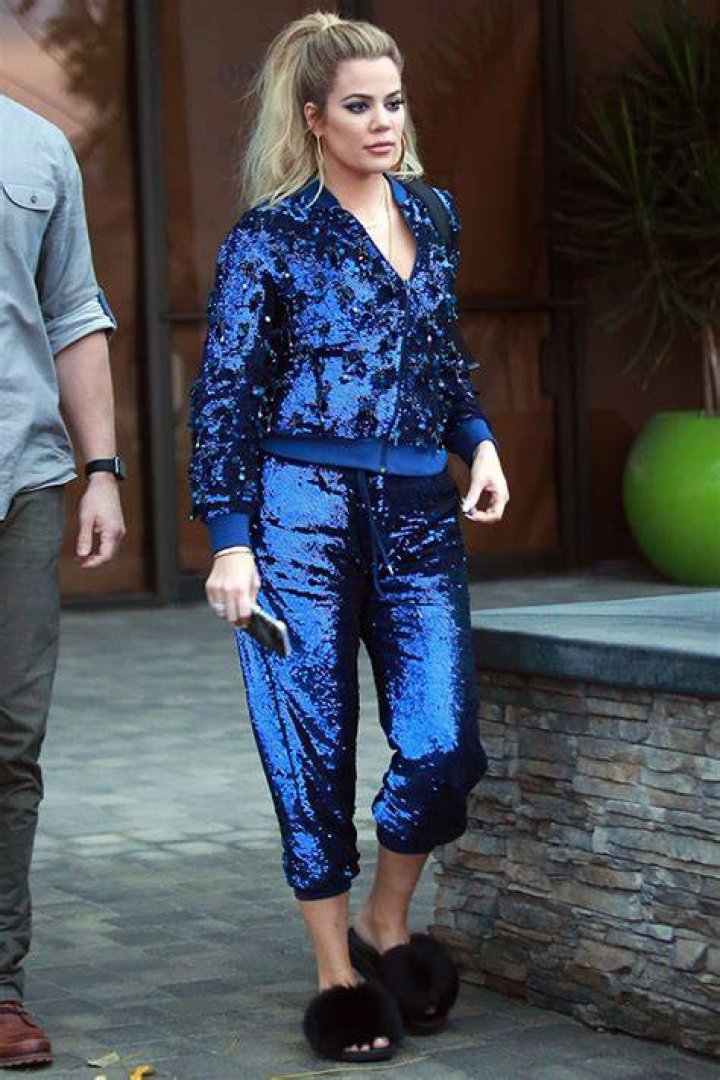 khloe kardashian sequin tracksuit