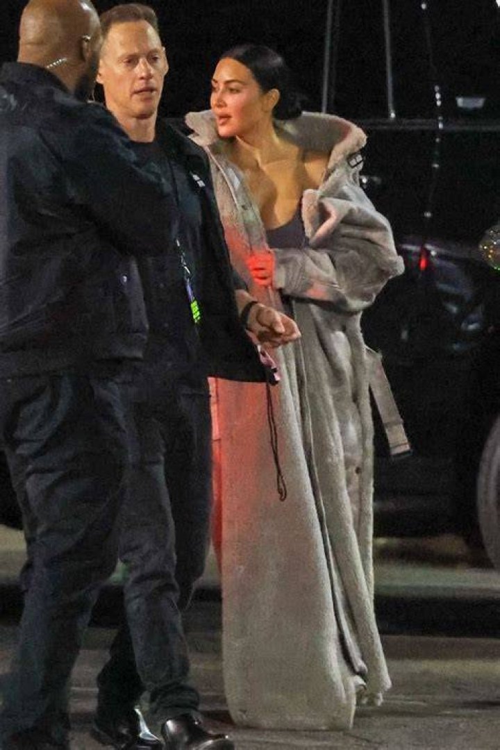 Kim Kardashian bundles up