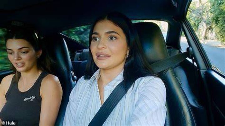 Kim Kardashian driving in Los Angeles