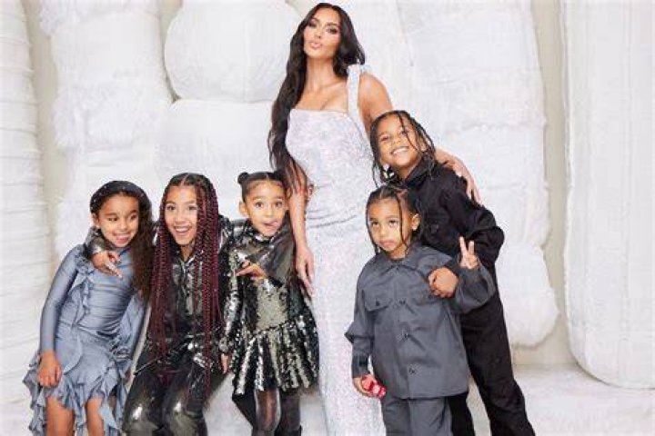 Kim Kardashian & Her 3 Kids
