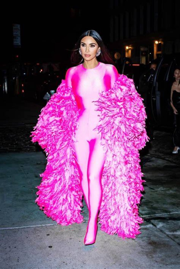 Kim Kardashian In A Neon Yellow Outfit