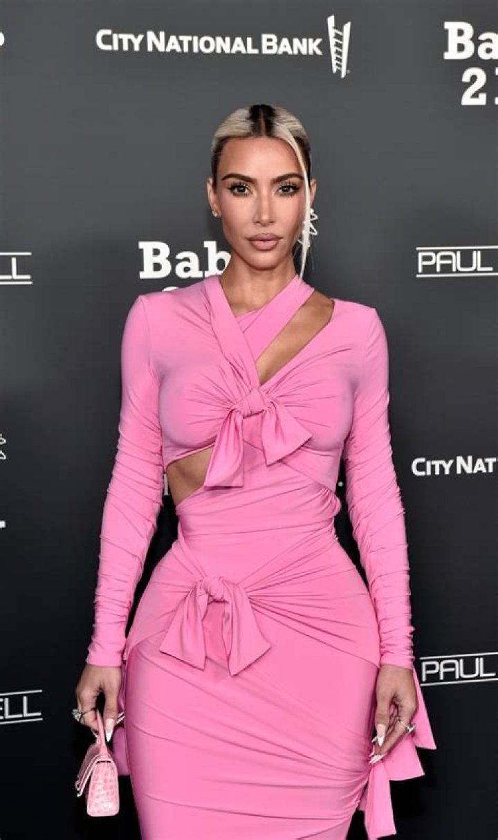 Kim Kardashian In Bright Pink Coat