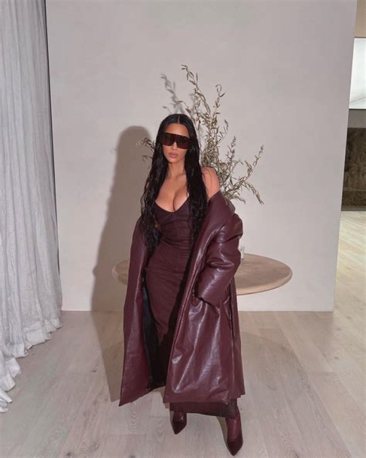 Kim Kardashian In Maroon