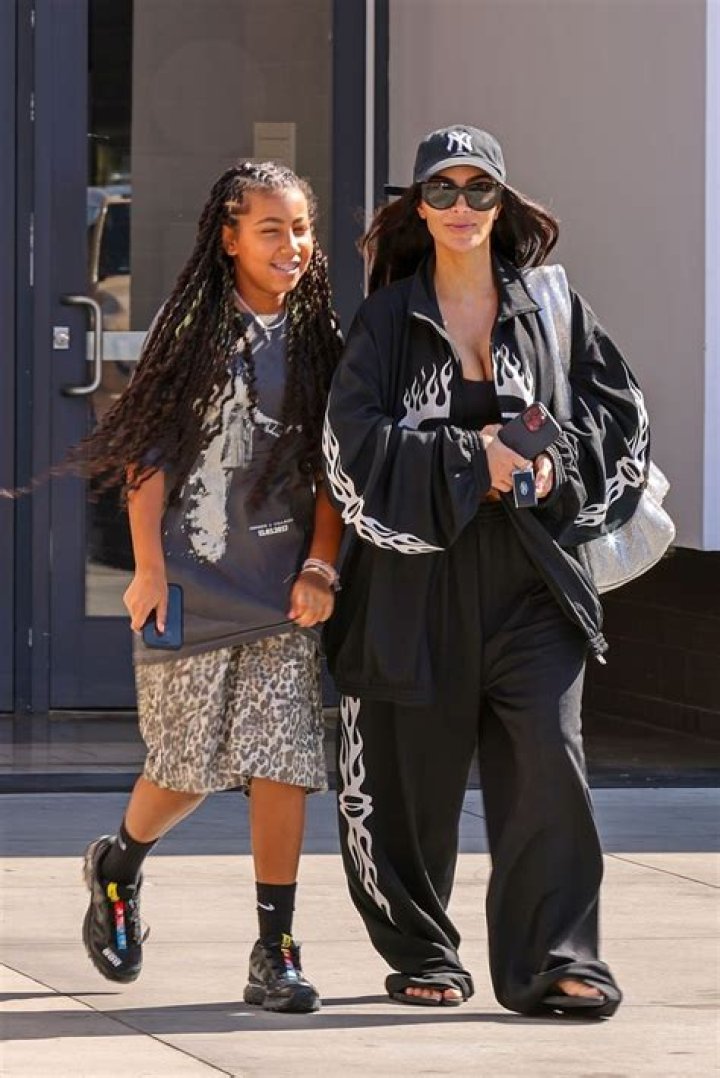 Kim Kardashian & North West At Jean Paul Gaultier