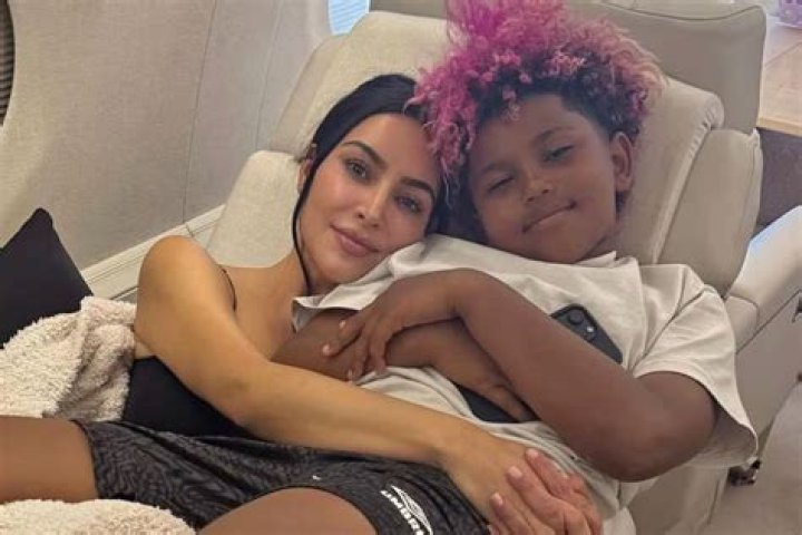 Kim Kardashian & son, Saint