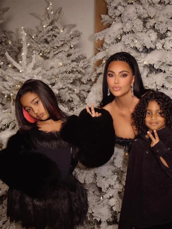 Kim with her two youngest children