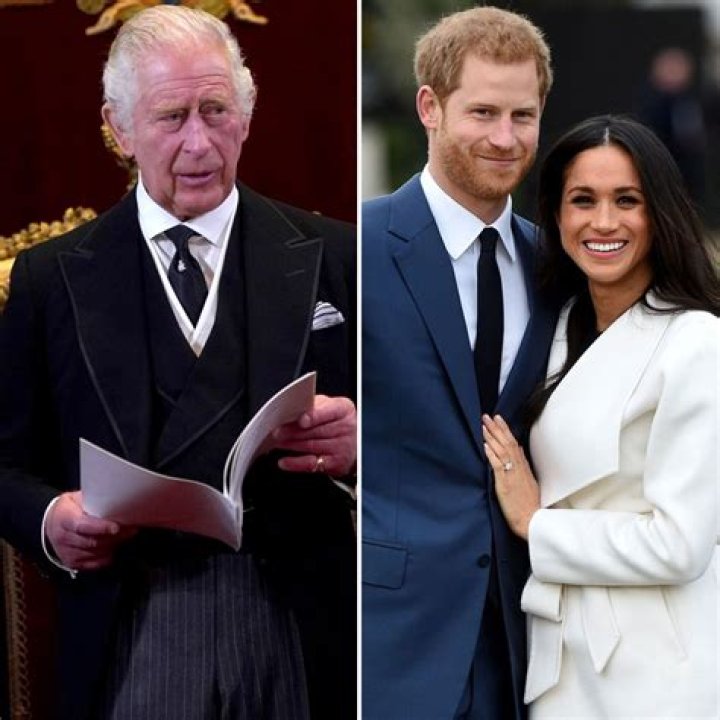 King Charles III, Prince Harry, & Meghan Markle joined together
