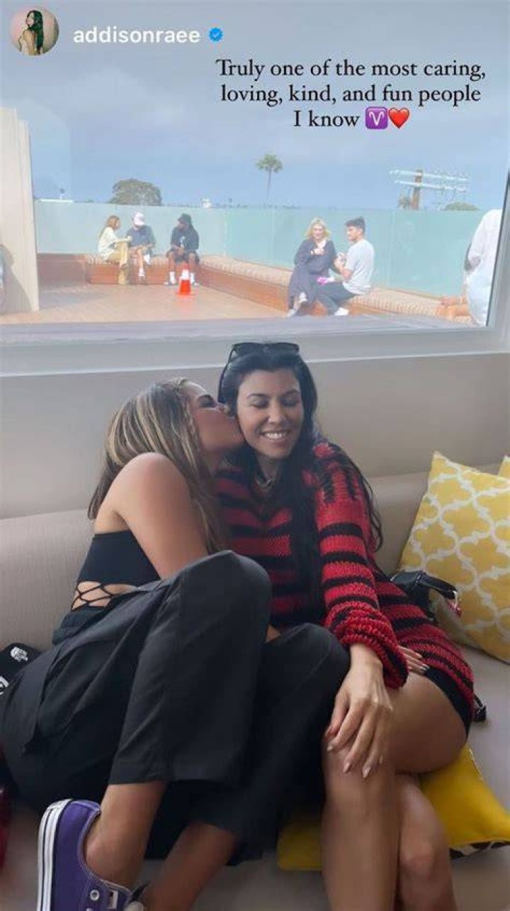 Kourtney Kardashian & Addison Rae In Malibu