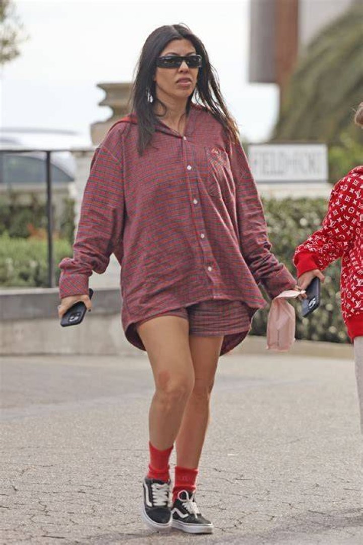 Kourtney Kardashian has lunch with Scott Disick, Sofia Richie, and Mason, while on vacation together at Tre Lune in Montecito, California on Sunday. 10 Mar 2019 Pictured: Kourtney Kardashian has lunch with Scott Disick and Sofia Richie while on vacation together in Santa Barbara. Photo credit: GAC / MEGA TheMegaAgency.com +1 888 505 6342 (Mega Agency TagID: MEGA378304_001.jpg) [Photo via Mega Agency]