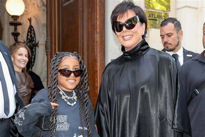 Kris Jenner & North West Attend Balenciaga Show During PFW