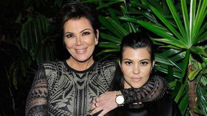 Kris Jenner poses with Kourtney Kardashian