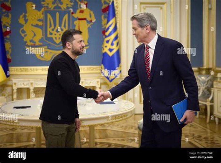 Kyiv, UKRAINE - United States President Joe Biden meets with his Ukrainian counterpart Volodymyr Zelensky in Kyiv, February 20, 2023. Volodymyr Zelensky said 'Joseph Biden, welcome to Kyiv! Your visit is an extremely important sign of support for all Ukrainians'. During Joe Biden's trip to Kyiv, air raid sirens were heard warning of a possible impending Russian airstrike as V. Putin continues his country's invasion of Ukraine. Biden comes as the United States and European countries step up military assistance to Ukraine, though V olodymyr Zelensky has called for more help, including fighter jets, to improve Ukraine's air defense. U.S. President Joe Biden has met with Ukraine's President Zelensky in Kyiv...The American leader had previously announced a trip to Poland but made the surprise visit to Kyiv on Monday February 20, 2023. Pictured: Joe Biden, Volodymyr Zelensky, BACKGRID USA 20 FEBRUARY 2023 BYLINE MUST READ: Best Image / BACKGRID USA: +1 310 798 9111 / UK: +44 208 344 2007 / *UK Clients - Pictures Containing Children Please Pixelate Face Prior To Publication*