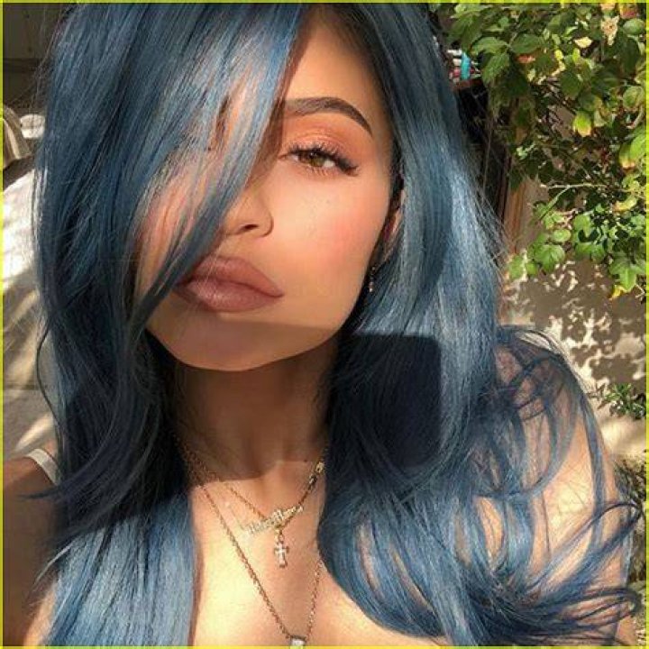 Kylie Jenner Blue Coachella Hair