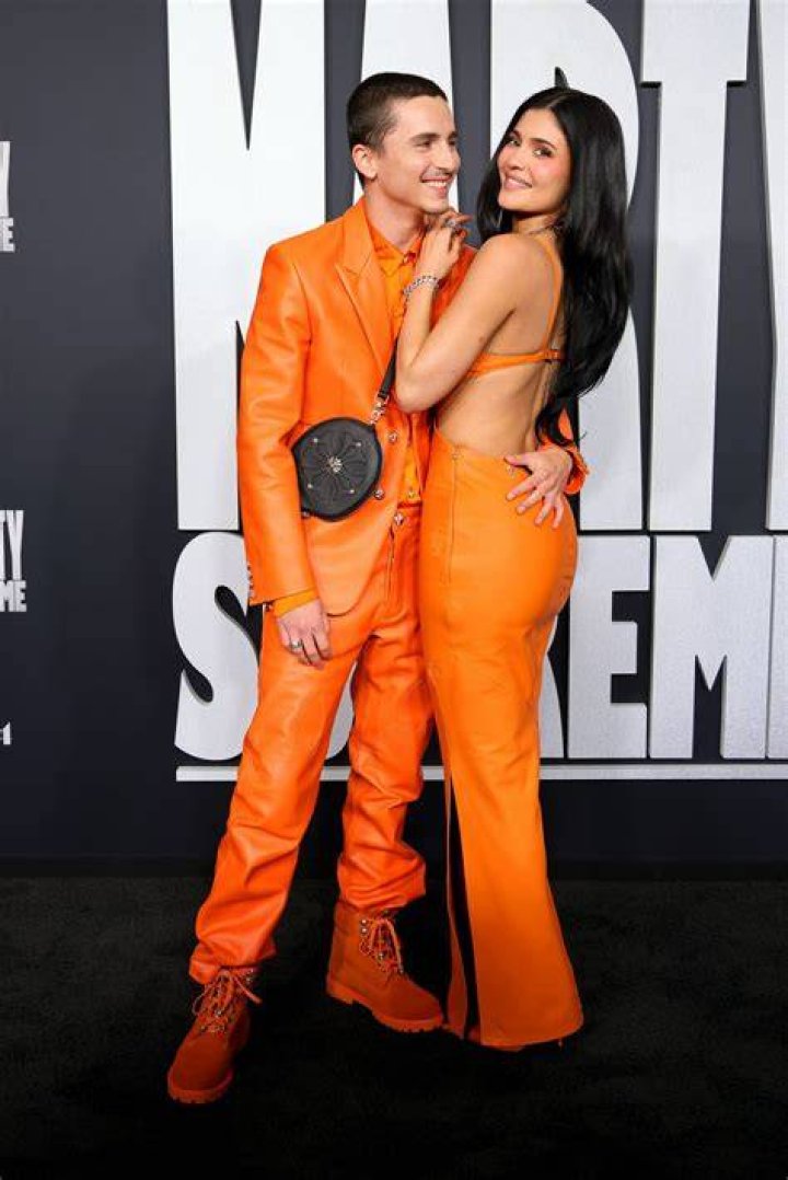 Kylie Jenner In An Orange Dress